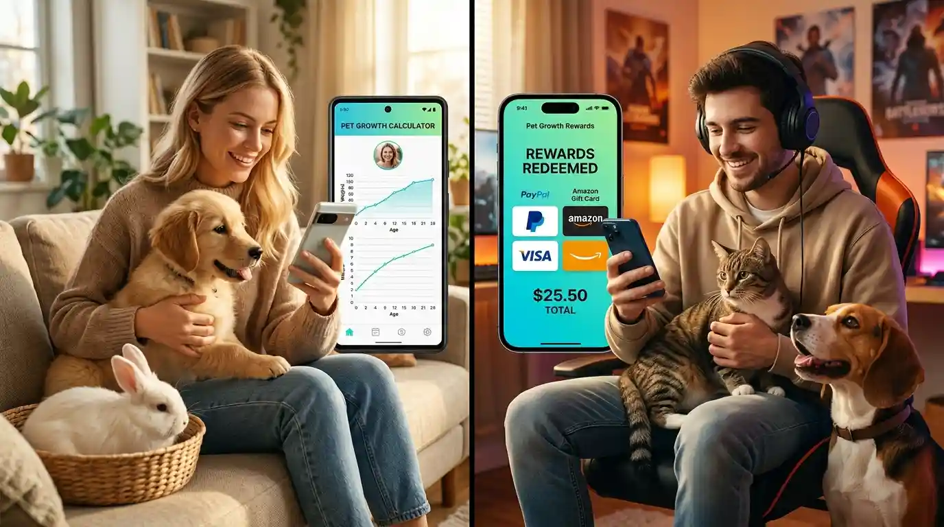pet growth earning app