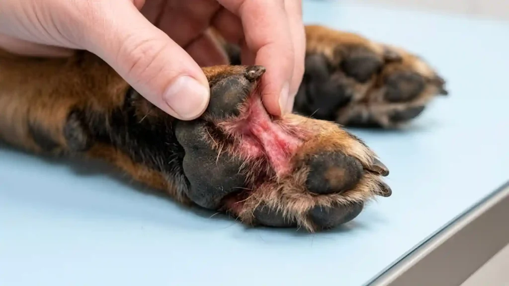 Dog Lick Their Paws